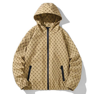 Veste coupe-vent à glissière vintage pour hommes personnalisée en gros-Veste coupe-vent d'automne à fermeture éclair vierge compressible en nylon fin - Product Image 4