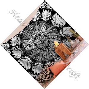 Tapisserie indienne de méditation Yoga décoration Mandala psychédélique motif Floral tenture murale personnalisé imprimé tapisserie d'art mural - Product Image 3