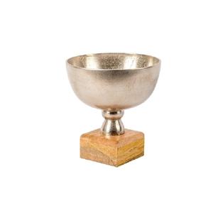 Bol à champagne en métal de forme ronde avec base, finition dorée, bol de rangement pour vin et cocktails pour les bars à domicile, les hôtels - Product Image 5