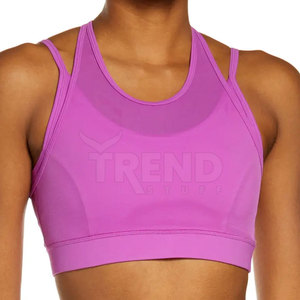 Sujetador deportivo de gimnasio de alta calidad al por mayor, ajustable y transpirable, diseño de logotipo personalizado, estampado de alto impacto, para Yoga y Fitness - Product Image 2