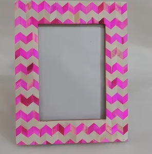 Marco de fotos de madera de diseño superior con decoración de pared de resina con incrustaciones de hueso-Marco de fotos de perla madre - Product Image 4