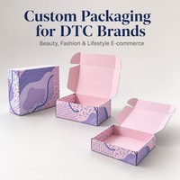 Boîte d'expédition pliable personnalisée en carton pastel Memphis pour produits de beauté, mode et déballage DTC
