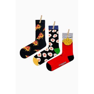 Paquete de 3 Pares de Calcetines Unisex Transpirables para Uso Diario con Diseños Coloridos y Temática de Comida - Product Image 1
