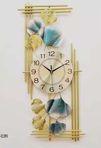 Reloj de pared de lujo con números romanos Retro nórdico, reloj de pared de vidrio templado de grano de Metal redondo minimalista - Product Image 3