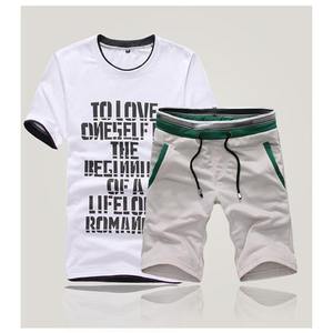 Conjunto corto de chándal de verano con estampado de logotipo personalizado para hombres, mujeres y niños 100% algodón transpirable con etiqueta privada - Product Image 1