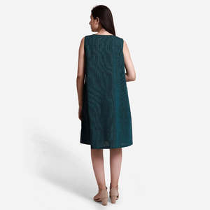 Hot and sext ชุดเดรสสำหรับผู้หญิงชุดเดรสผ้าลินินสำหรับผู้หญิงชุดเดรสลำลองลายตารางไซส์ใหญ่พิเศษสำหรับฤดูร้อน - Product Image 4