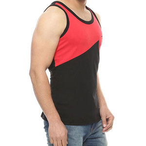 Custom Men's Gym <b>Tank</b> <b>Tops</b> Breathable Knitted Polyester/Cotton <b>Striped</b> Streetwear Workout Activewear From Pakistan - Product Image 4