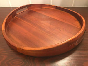 Plateau en bois artisanal 100% écologique, plateau en bois naturel, poignée en bois, service à café, usage domestique, plat décoratif unique, lave-vaisselle - Product Image 6