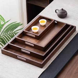 Bandeja DE SERVICIO DE MADERA hecha a mano con asas para cocina, comedor y decoración del hogar - Product Image 2