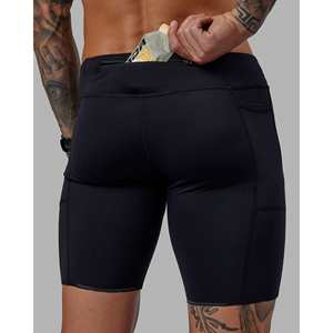 O.G. Pantalones Cortos de Ciclismo con Tirantes de 8 Pulgadas para Día de Carrera - Negros - Product Image 5