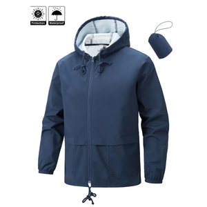 แจ็คเก็ตกันลมมีซิปสำหรับผู้ชาย, เสื้อแจ็คเก็ตกันลมกันน้ำมีซิปสามารถออกแบบได้ตามต้องการ - Product Image 5