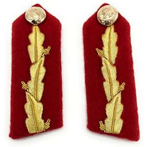 Ensemble de pattelettes de col brodées à la main pour uniforme de cérémonie, bleu, haute qualité - Product Image 1