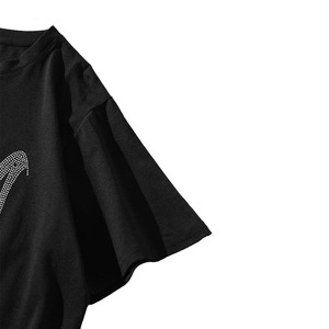 Venta al por mayor pesado de alta calidad de los hombres de diamantes de imitación personalizados de secado rápido cómodas camisetas de microfibra Hip Hop Rhinestone camiseta de los hombres - Product Image 3