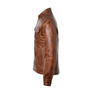 Chaqueta de cuero de cordero negro para hombre, chaquetas de cuero de moda, chaquetas de cuero de paquistaní - Product Image 5