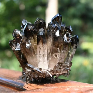 คริสตัลควอตซ์สโมกกี้สีน้ำตาลธรรมชาติ 100% สวยงาม ขัดเงา แรงบันดาลใจแห่งความรัก ผลิตในอินเดีย หินกึ่งมีค่าสำหรับตกแต่งบ้าน - Product Image 2