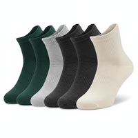 Chaussettes décontractées invisibles pour hommes en Spandex/Polyester/Coton, multicolores (noir, blanc, gris), vente en gros ODM, collection automne