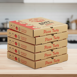 Premium Eco-Friendly Kraft Paper <b>Pizza</b> Packaging <b>Box</b> with Ventilation Holes Microwave Safe for Fresh Baked <b>Pizza</b> Takeaway - Product Image 5