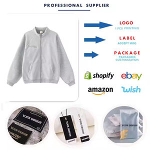 Venta al por mayor 420gsm Oversized Men's Zipper Hoodie Pants Set Heavyweight Off-Shoulder Custom Solid Color Cardigan Chándal - Product Image 3