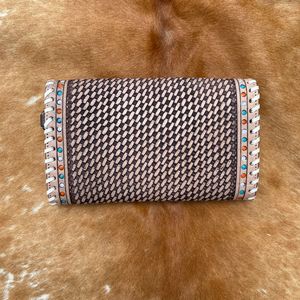 Sculpture usiné à la main portefeuille pochette coque de téléphone élégant multi-usages cuir occidental nouveauté portefeuille pour les multi-usages des femmes - Product Image 5