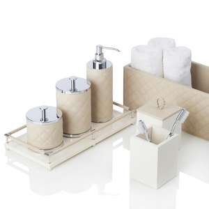 Juego de baño de madera al precio más bajo para el baño del hogar, artículo decorativo para juego de baño de madera de tamaño personalizado - Product Image 6