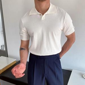 Nueva camiseta Polo con estilo al por mayor, camisetas Polo lisas de manga corta de calidad superior, polos 100% de algodón de secado rápido para hombres - Product Image 5