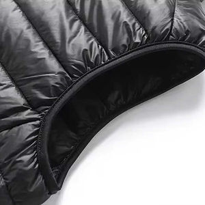 Gilet Slim unisexe col montant avec fermeture éclair gilet hommes femmes sans manches blanc uni bouffant hiver réversible imperméable à l'avant - Product Image 5