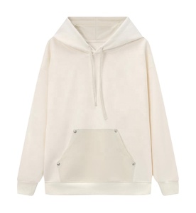 Sweat à capuche blanc écologique certifié Bcorp personnalisé 100% coton biologique imperméable sérigraphie sublimée - Product Image 1