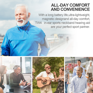 Jinghao หูฟังบลูทูธแบบแม่เหล็กสวมใส่สบายสายคล้องคอดิจิตอล OTC เครื่องช่วยฟังอัจฉริยะในช่องหู - Product Image 2