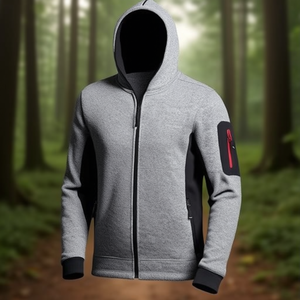 Chaqueta de Forro Polar Tejido CHRISTOPH Promocional en Talla M Color Gris/Negro Sudaderas con Capucha y Sudaderas - Product Image 3