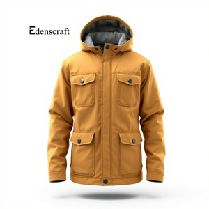 Veste d'hiver en toile isolée pour hommes par temps froid Manteau de protection contre la chaleur extérieure durable pour la superposition - Product Image 3