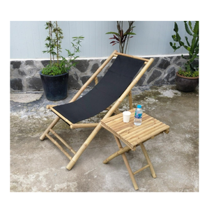 Chaise de plage en bambou confortable pour la détente au bord de la piscine et les vacances d'été - Product Image 2