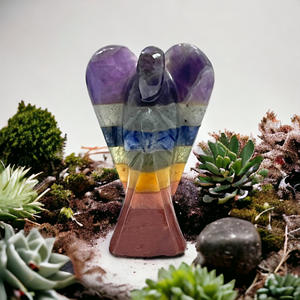 Estatua de Ángel de 7 Chakras, cristales naturales tallados a mano, figuritas de Ángel guardián, hermosas artesanías de piedra semipreciosa, energía positiva - Product Image 5