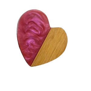 Dessous de verre élégants en bois d'acacia et en résine, sous-verres ronds pour le salon, le bar et le café - Product Image 1