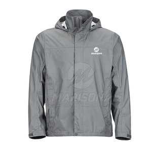 <b>Men's</b> Winter Hooded Front Logo Waterproof Windbreaker <b>Jacket</b> OEM Service Customizable High Quality 100% Polyester - Product Image 1