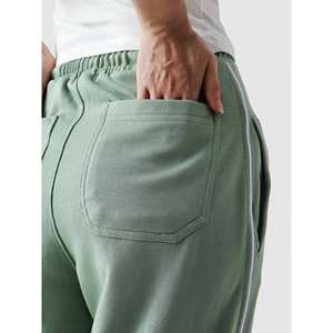 กางเกงขายาวผู้ชายสีเขียวเซจ แต่งขอบยางยืด เอวยางยืด ผ้าคอร์ดูรอย 100% ผ้าฝ้าย ระบายอากาศได้ดี ปรับแต่งได้ ไซส์ XL ทรงตรง น้ำหนักเบา เหมาะสำหรับเล่นกีฬา - Product Image 2