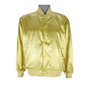 Chaqueta Bomber Varsity de Satén en Contraste para Hombre, Chaqueta de Béisbol Bordada de Peso Pesado - Product Image 5