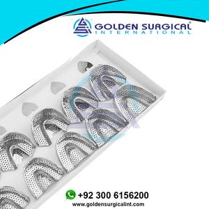 Bandejas de Impresión Dentales Perforadas, Bordes Rígidos Soldados |   Juego de Bandejas de Impresión Dental Autoclavables para Prótesis Dentales - Product Image 5