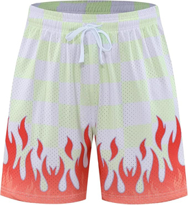 Shorts pour hommes, nouvelle mode, été, basiques, shorts d'entraînement pour hommes, entrejambe de 5 pouces, sublimation personnalisée, shorts en mesh pour le basketball - Product Image 3