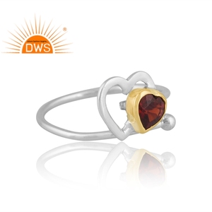 Hot Design 925 Sterling Silver Natural Garnet Gemstone Ring Antique Look Ring For women Custom Design Jewelry Supplier - Product Image 4