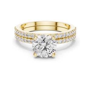 Bague en diamant de laboratoire rond brillant de 1,87 carat pour femme, clarté VVS-VS EF, or 18 carats, 14 carats, 10 carats et argent 925, moissanite et or - Product Image 3