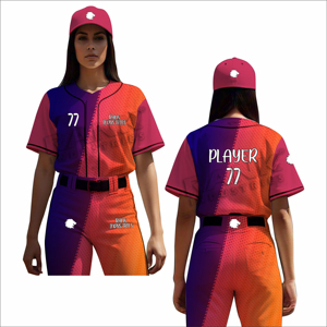 Custom Women <b>Baseball</b> Uniform <b>Set</b> with Team Logo and Breathable Polyester Fabric Premium Quality Women <b>Baseball</b> Jersey and Pants - Product Image 5