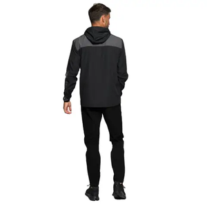 Venta al por mayor de tecnología personalizada, chaqueta de moda para hombres, transpirable, negro, con capucha, impermeable, ropa de calle, chaqueta cortavientos para hombres - Product Image 6