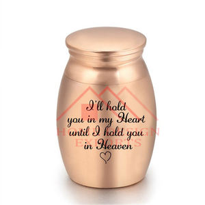 Urnas de cenizas humanas de metal con acabado plateado Tarro de cenizas de tamaño mini Urnas de tarro - Product Image 5