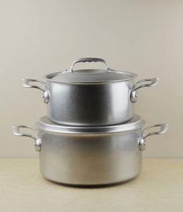 Olla caliente de cazuela redonda de metal con acabado Premium resistente al óxido, ideal para exhibición decorativa de cocina y almacenamiento de alimentos funcional - Product Image 2