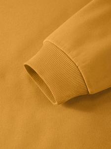 Sudadera negra de gran tamaño de tendencia superior, ropa de calle con cuello redondo y estampado de sublimación bordada, 500 gramos de algodón para invierno con estampado de soplo - Product Image 5