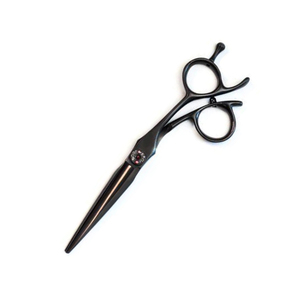 Ciseaux de coupe de cheveux incurvés enduits de couleur noire ciseaux de bord de lame élégant de cheveux ciseaux résistants pour le Salon - Product Image 4