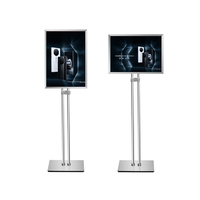 Support d'affichage en métal acrylique personnalisé, support d'affichage publicitaire en aluminium pour affiche au sol A2 A3 A4, support en métal pour l'affichage d'événements