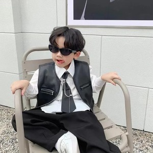 Chaleco sólido de invierno ecológico de cuero genuino para hombre, cárdigan, prendas de vestir exteriores, estilo de calle alta - Product Image 3