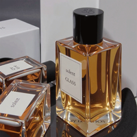 Bouteille d'Emballage de Parfum Vide Transparente de Luxe 50 ml 100 ml Personnalisée à Fond Épais de Haute Qualité avec Sérigraphie du Logo