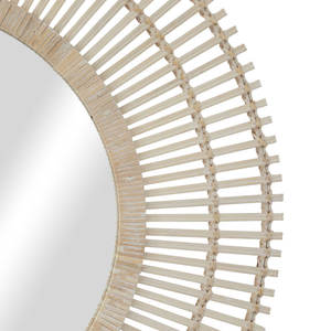 Handmade Round <b>Bamboo</b> Wood Starburst Wall <b>Mirror</b> Unique Organic Design for Home Decor - Product Image 3